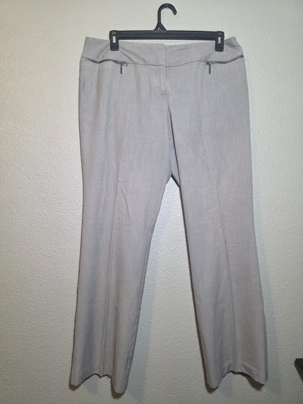 Worthington Light Gray Straight Leg Dress Pants